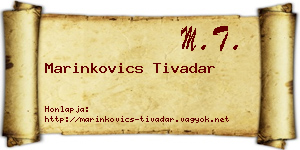 Marinkovics Tivadar névjegykártya